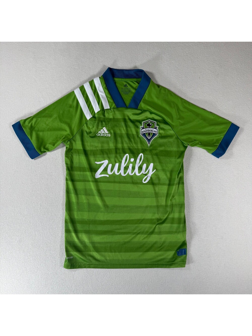 Adidas Seattle Sounders FC Soccer Jersey Green Blue Authentic